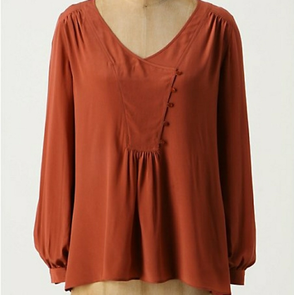 Lil Slung Silk Blouse, Size 4